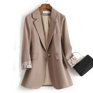 BGG690 Dames Suits Blazers Tide Brand Hoogwaardige Retro Fashion Designer Pure Color Series Pak Jacket Een korrel slanke plus size dameskleding