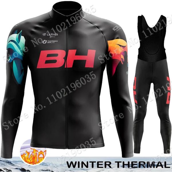 BH Coloma équipe cyclisme Jersey ensemble hommes hiver thermique polaire à manches longues vêtements costume vélo route pantalon bavoir Maillot 231227