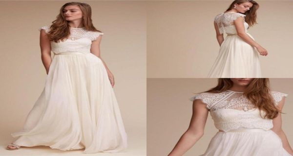 BHLDN Chaquetas nupciales de diseñador Abrigos nupciales baratos Abrigo Capas de boda de marfil Abrigo Chaqueta bolero Vestido de novia de encaje con manga casquillo29953307732471