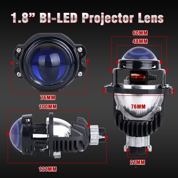 Lentins de projecteur BI-LED pour le phare Retrofit Blue Color Mini Lens LED H4 H7 HB3 HB4 ACCESSOIRES DE LUMIÈRE DE CAR