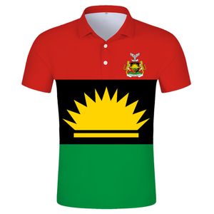 Biafra drapeau Polo gratuit nom personnalisé numéro Biafra été hommes et femmes sport Polo imprimer Po vêtements 220608