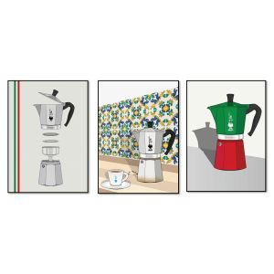 Bialetti Vietri Moka Pot Print |Espresso Maker |Italiaanse poster |Keuken Wall Art |Italiaanse keukenafdruk |Koffiecadeau