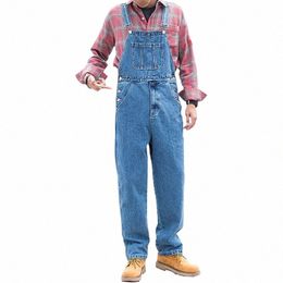 Bib Overalls Voor Man Jarretel Broek Mannen Jeans Jumpsuits High Street Distred 2020 Fi Denim Mannelijke Plus Size S-3XL D57C #