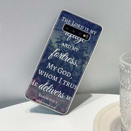 Verset biblique Jésus Christ Christian Cover Téléphone Case pour Samsung Galaxy M21 M31 M51 M32 M52 M12 M30S Note 20 Ultra 10 plus 9 8 J4