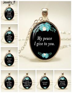 Versets bibliques Glass Dome Pendant Collier God Scripture Quote Jewelry Christian Christmas Bijoux Mother Sœur Cadeaux d'anniversaire 9123287