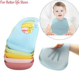 Babs Burp Cloths 1 babero de silicona suave y impermeable de bebé con cubierta de recién nacida ajustable adecuada para alimentar a los bebés D240513