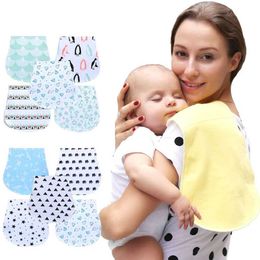 Babs Burp Cloths 100% Algodón de algodón orgánico Ropa escalonada de bebé Adecuado para recién nacidos Toalla absorbente suave utilizada para el juego de regalos de baby shower recién nacido D240513