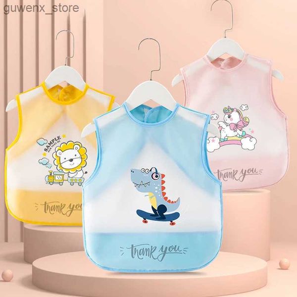 Bibs Burp Tissu 1pcs Cartoon Match TPU TRAPHERPHOP LUMBRE ALIMENTATION BIBS COTTON BÉBÉ ADMISSable Bibs mignons Enfants bébé tablier