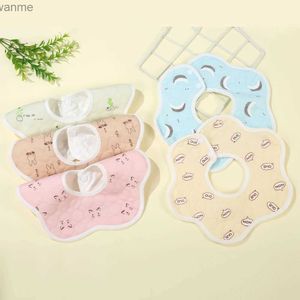 Bibs Burp Tissu 2pcs Baby nuage Bib Bib Coton Soft High Gloss Burp Fabric Carton Imprimer Print Baby Imperproof Bib Elireding Towel WX