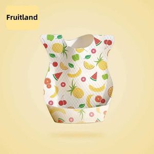 Bibs Burp Doeken 30 stuks/set fruitgedrukte DRIP-slabbetjes Wegwerps slabbetjes voor baby's jongens en meisjes niet-geweven stof druppel handdoeken buiten de baby slabbetjes d240513