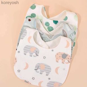 Bibs Burp Cloths 3 pièces bébé alimentation bave bavoir nouveau coton nourrissons salive serviette doux rot tissu pour nouveau-né enfant en bas âge enfants garçons filles BibsL231125