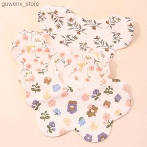 Bibs Burp Tissu 3PCS Set Cartoon Childrens Baby Fashion Fleurs Design Bib Coton Imprimé Salive Touille