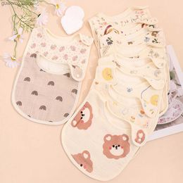 Bibs Burp Tissu 3PCS / Set Cotton Imperproof Baby Bibs Summer Bib Bib New-Born Burp Clots Bandana pour enfants garçons Girls Feeding Salive Salive Y240415Y240417ZMQQ