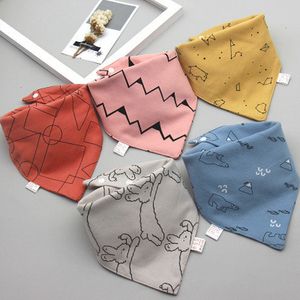 Bibs Burp Cloths 5 Buah Alas Dada Bayi Syal Segitiga Katun Kartun Anak Bandana Menggiring Bola Baru Lahir Kain Penyerap Handuk Tahan Air 230328