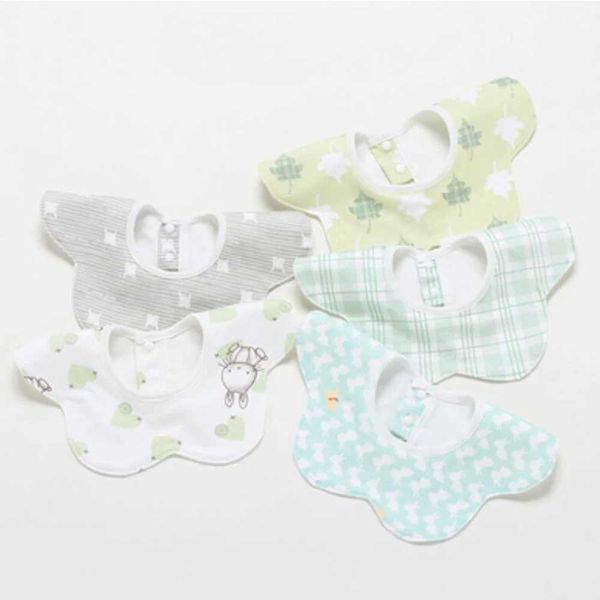 Bibs Burp Tissu 5 pièces / Lot Baby Bibs Circulaire étanche Circulaire 360 degrés Salive rotative Tablins d'alimentation pour bébé en gros pour nouveau-né2405