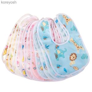 Bavoirs Burp Cloths 5pc bébé coton haute qualité Babadores Burp salive serviette bande dessinée bavoirs Bandana imperméable garçons filles accessoires vêtements L231125