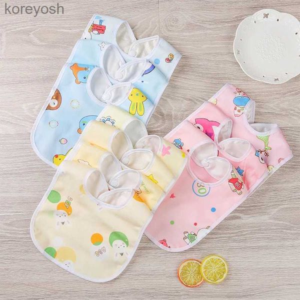 Bavoirs 5 pièces bavoirs bébé coton bavoir imperméable enfants alimentation vêtements Protection enfants bambin écharpe pour nouveau-nés garçons filles accessoires L231125