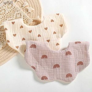 Bavoirs Bavoirs pour rots 6 couches de coton Gause Bavoirs pour bébé Fleur Bavoir pour nouveau-né Tissus pour rots pour nourrissons Foulard Bandana pour fille garçon nourrissant la salive TowelL231108