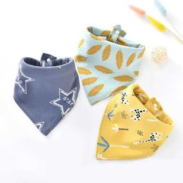 Bibs Burp Cloths Baby bib and Burp Cloths organic cotton Bandana Drool cartoon baby girl boy feeding apron Saliva towel newborn bib d240513