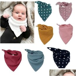 Bavoirs Bavoirs pour bébé Bavoirs pour bébé Chiffons pour rots Tissu de salive pour bébé Bandana Coton Triangle Mouchoir Pinafore Nouveau-né Drop Delivery Bébé, Dhwzq