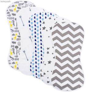 Bavoirs Ensemble de chiffons pour rots pour bébé pour filles et garçons Premium 100 % coton biologique absorbant 3 couches Serviettes pour rots Coussinets pour nouveau-nés Bavoirs pour bébé L231125