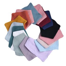 Slabbetjes Spuugdoekjes Babyvoeding Slabbetje Geboren Schort Doek Overgooier Ins Speeksel Handdoek Gaas Katoen Triangar Zakdoek Meisje Bandana Drop Dhup2