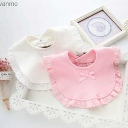 Bibs Burp Cloths Baby Nourning Babonde bombardie Soft Cotton Immasproof Girl Cute Bow Lace Salive Saliva NOUVELL