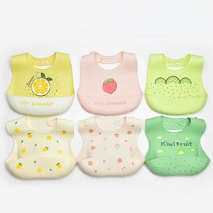 Bibs Burp Chiffons Bébé silicone lécher midi filtre petite eau stagnante roche solide mangée dans le dessin animé brun doux imprimé signifie coulée de métal G220605