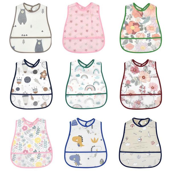 Bavoirs Burp Tissus de haute qualité réglable bébé bavoir Eva coton dessin animé imperméable alimentation filles garçons tissu livraison directe Otwca