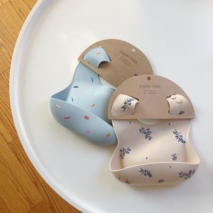 Slabbetjes bobs ins ins style print baby waterdichte zachte siliconen voeding spul schattig patroon kinderen meisje jongen peuter verstelbare kinderen bib 221203