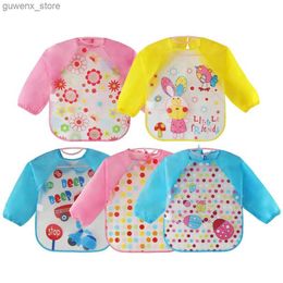 Bibs Burp Cloths enfants bandana bandana Bibs mignon cartoons bibs infantile imperméable mangeant des enfants dessinés à manches longues