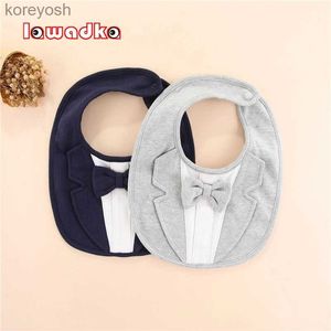 Bibs Burp Cloths Ladka bavoirs bébé pour filles garçons 100% coton Gentleman princesse Style mode nouveau-né rot tissu infantile salive serviettes taille unique L231125