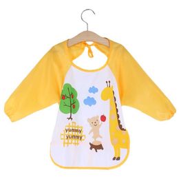 Bibs Burp Cloths onnpnq Baby Bib Toddler Afficier Bib à manches longues Animal Animal Bib Burp Vêtements Childrens Nourris