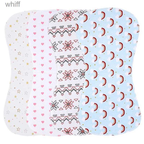 Bavoirs Burp Cloths Coton doux coloré bébé rot chiffons nouveau-né deux couches ensemble Slabber absorbant bébé bavoirs unisexe imprimé nouveau-né serviette L231108