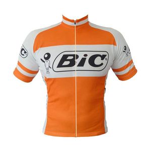 BIC team Maillot de cyclisme à manches courtes pour hommes Chemises de course sur route Hauts de vélo Été Respirant Sports de plein air Maillot S21043007