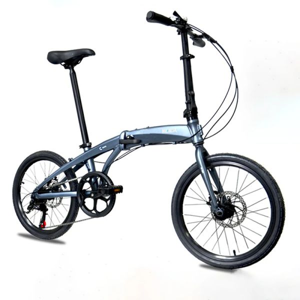 Bicicleta de 20 pulgadas plegable plegable bicicleta marco de aleación de aluminio 12 kg de disco freno 7 velocidades Garantía de por vida pintura electrostática