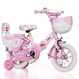 Bicycle 29 ans pour enfants Bicycles garçons filles vélo pliant flash flash auxiliaire vélos réglables à vélo rose princesse vélo