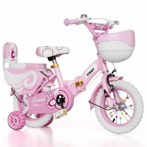 Fietsen 29 jaar oude kinderfietsen jongens meisjes vouwfiets flits flash hulpwiel verstelbare fietsen roze prinses fiets