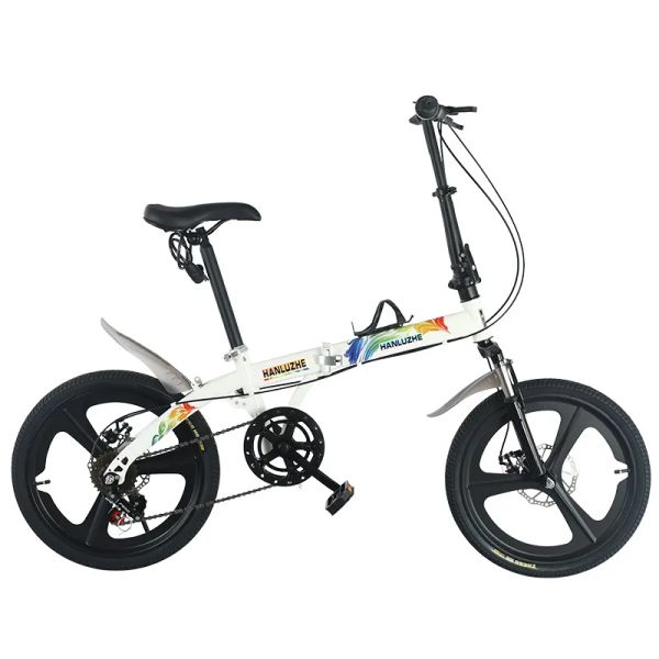 Vélo adulte pliant vélo de montagne de montagne à échelle à échelle portable mini-amortissement variable d'installation de roue intégrée gratuite