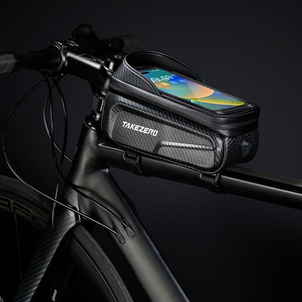 Bolsa de bicicleta Pantalla táctil impermeable Bag Cycling Bag Top Tube delantero Bag Bag Bike Phone Monte Bag Case de teléfonos Accesorios para bicicletas