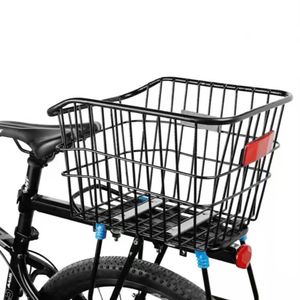 Panier de vélo arrière pliant voiture étudiant sac vélo panier route vélo sac vélo accessoires vélo panier avec lumière 240301
