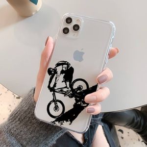 Bicycle Bike Sport Phone Case voor iPhone 11 12 13 Mini Pro XS Max 8 7 6 6s plus X 5S SE 2020 XR Clear Case