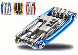 Fiets Gereedschap Repareren Set 11 In 1 Fiets Reparatie Tool Kit Moersleutel Schroevendraaier Ketting Koolstofstaal Fiets Multifunctionele Tool9719811