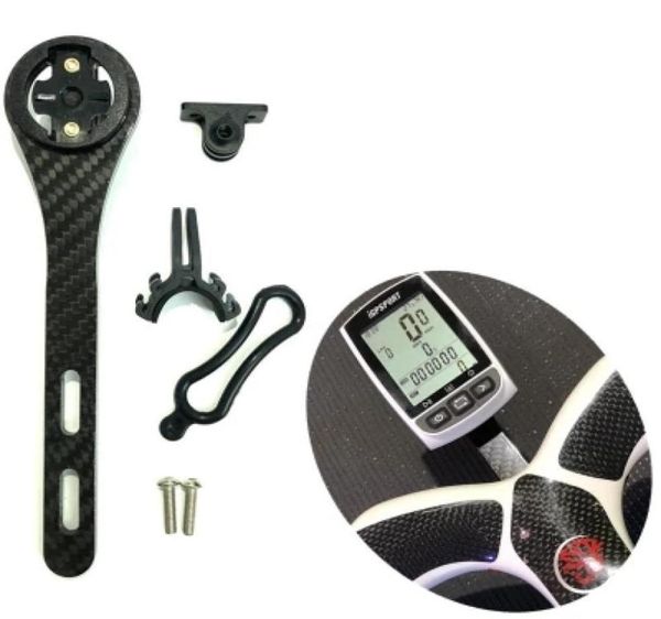 Soporte de montaje para computadora de bicicleta, abrazadera para faro, adaptador de soporte de extensión para manillar de bicicleta para GARMIN Edge GPS para Hero road accessori3349849