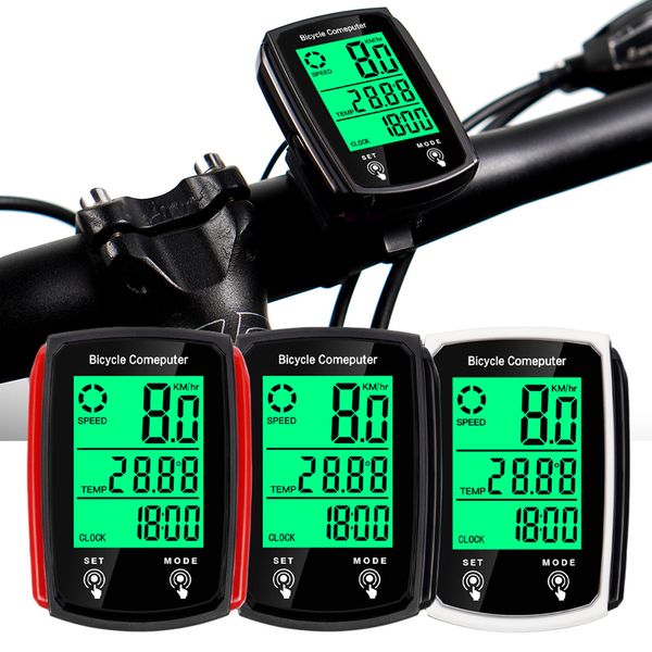 Bicycle Computer Wired Speed Breed Universal MTB Bike Speedometer Watch Backlight LCD Touch Screen Speed Counter Counter