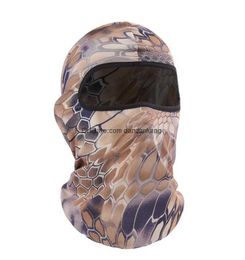 Fietsen Maskers Motor Bivakmuts Outdoor Sport Skimasker CS airsoft helmvoering winddichte muts stofdichte hoofdsets Camouflage Tactische kap hoofddeksels