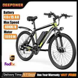 Bicycle Deepower 500W Adults Ebike Electric Bike Bicycle 48V 15AH 26 pouces Fat Tire Electric E Bikes Mountain Evikes Livraison gratuite