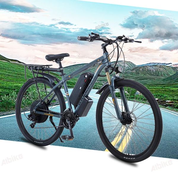 Bicycle Electric Bicycle pour adulte, VTT, 21 vitesses, frein à disque, pneus de 29 pouces, cadre de 18 pouces, véhicule de VTT, taxe gratuite, 1000W, 13AH