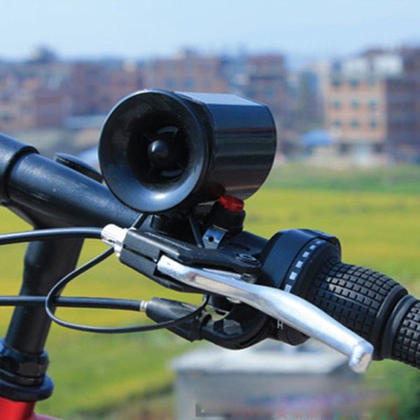 Bicicleta Electronic Horn altavoz negro 6 campanilla de bicicleta sonidos fuertes ultra sirena alarma