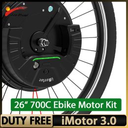 Fiets EU Stock Imortor 350W Elektrische fietsconversiekit 36V 7.2AH Lithium Battery Ebike Borstelloze Gear voorste hub Motorfiets Imotor